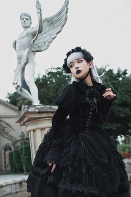 taobao agent Double Twelve Gaspiene*Rose Aojita*Moon River Lolita Original Gothic Slot Skirt