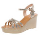 
Wedge sandals for women in summer 2025 new thick heel genuine leather open toe strap high heels fashionable thick sole Korean version