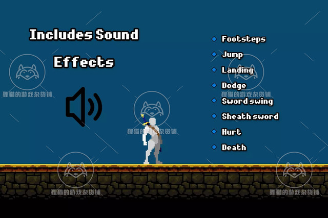 Unity prototype Hero pixel art 1.3 package more 2D pixel hero prototype material package
