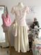 Flower cake skirt female summer 2024 new high -waisted thin A -shaped long small small sweet puff skirt