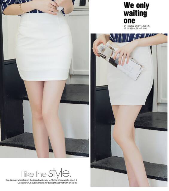 Spring and summer high waist slim short skirt hip-covered skirt one-step skirt mid-skirt professional skirt elastic short skirt slim skirt women
