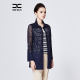 Xing's women's clothing Spring and Autumn mesh flare sleeve lapel shirt Large size knitted shirt Women's long sleeve mid-length top