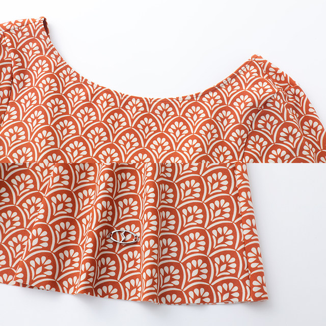 Anlifang's new product of slightly fat girl with short sleeves with large size to make her look slim and beautiful back skirt split swimsuit ES00241