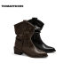Toomanyshoes autumn memory high heel short boots pile boots for women