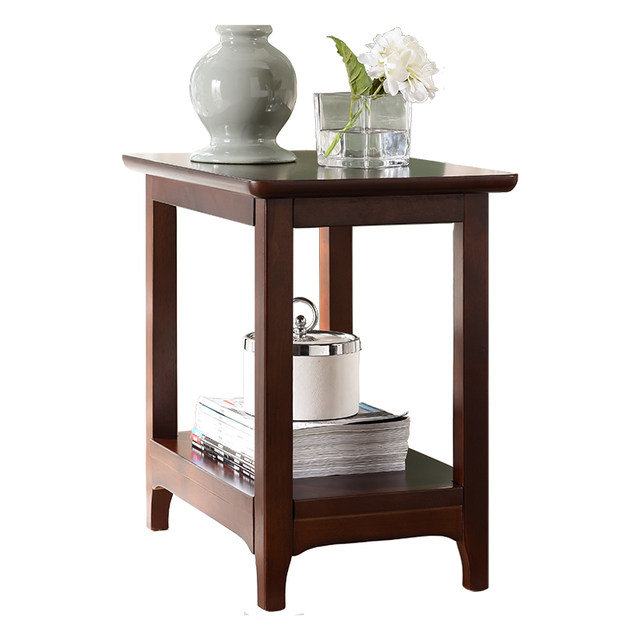 Solid wood corner table sofa side cabinet living room storage corner ...