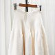 Minimalist aesthetic kick H women's Cheshire wool natural waist pleated midskirt knitted trumpet skirt