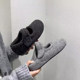 Inner heightening skirt with warm plus velvet Mary Jane fur shoes for women 2025 autumn and winter single shoes cotton shoes woolen material soft bottom