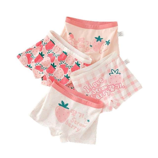 Clearance and removal of summer children's underwear, girls' boxer briefs, pure cotton, class A cotton, girls' antibacterial inner crotch corners
