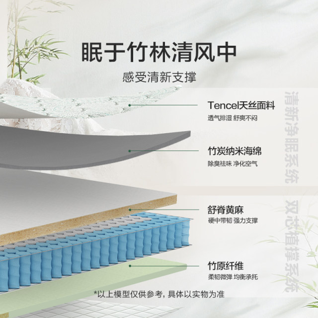 Xilinmen Master Bedroom Breathable Simmons Firm Spine Relaxing Jute Single Pocket Spring Mattress