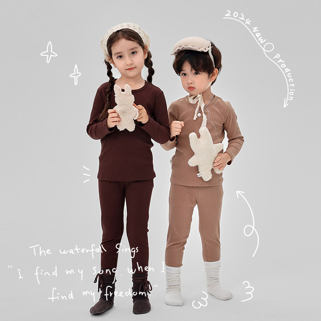 SONARIN Kids Thermal Underwear Set,Baby Thermal Pajamas Set Top & Bottoms Baby Boys Girls Thermal Set Soft Winter Long Johns Long Sleeve Sleepwear Nightwear For 0-24 Months(Green - View #10