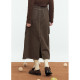 Zihan retro denim worker dress skirt female autumn new Marad casual high waist mid -length A -line skirt
