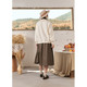 Zihan irregular stitching PU leather skirt women autumn new retro Mirad casual high waist A -line skirt
