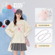 Zihan Cartoon Printing Circle Circle Sweirite Woman Autumn New Leisure Reduction Cotton Top
