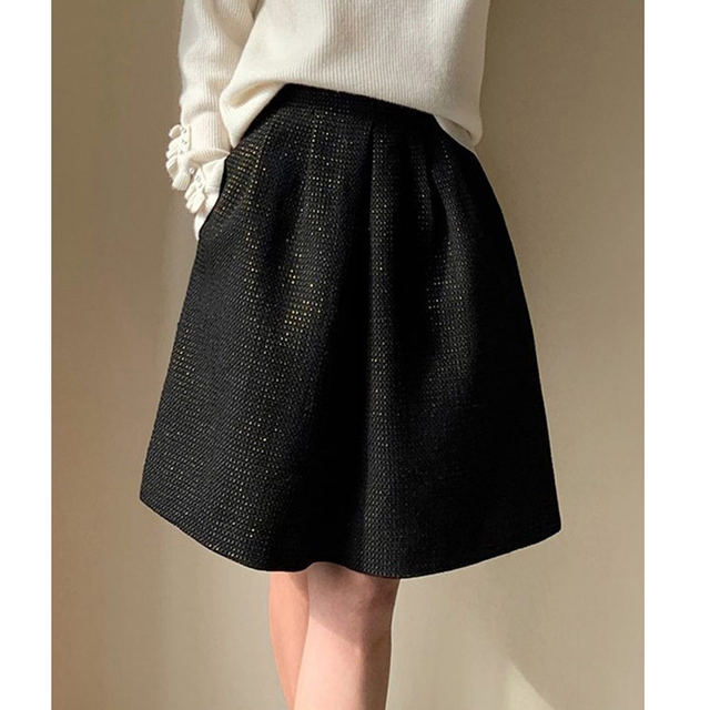 Mid -skirt female high waist spring and autumn skirt 2025 new flower bud skirt shows thin skirt puff skirt autumn and winter half skirt