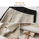 Irregular slit skirt for women Spring and Autumn 2024 new high-waisted slim apricot color a-line skirt large-size hip-pack short skirt
