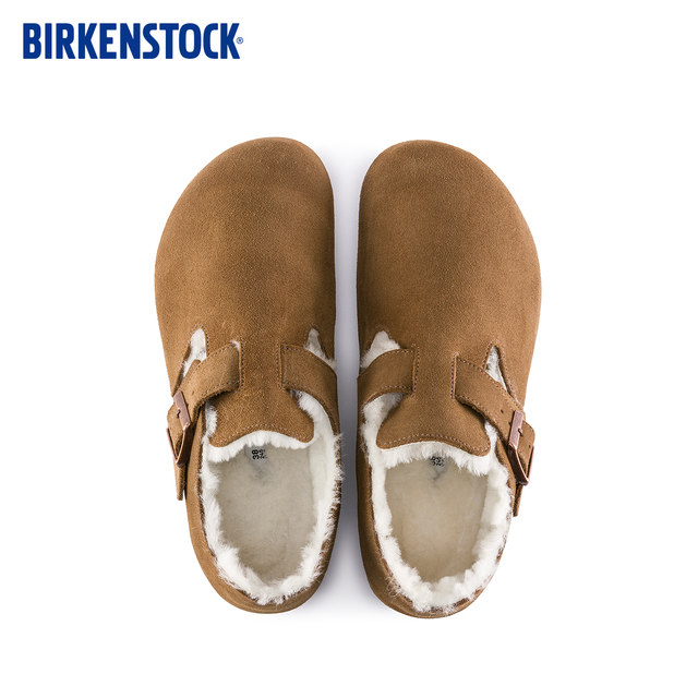 Birkenstock Berken Germany imported men and women's velvet -warm London Shearling wool shoes