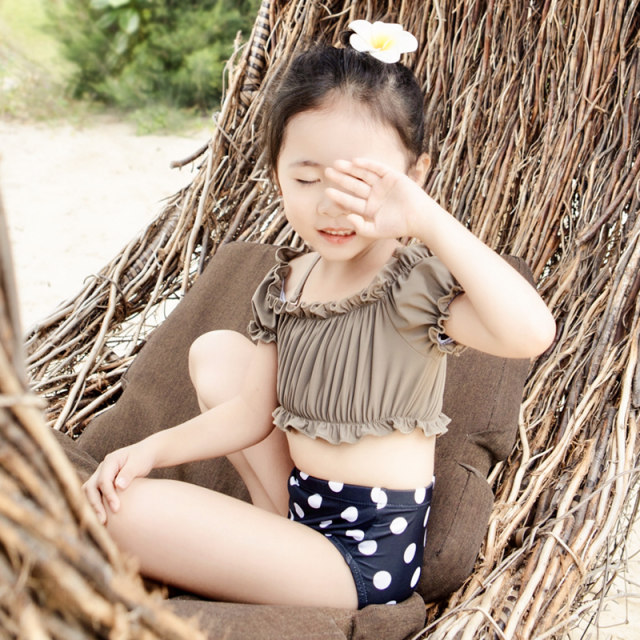 ins children's swimsuit girls Korean split baby fashionable swimsuits small and medium-sized girls bikini vacation swimsuits swimsuits
