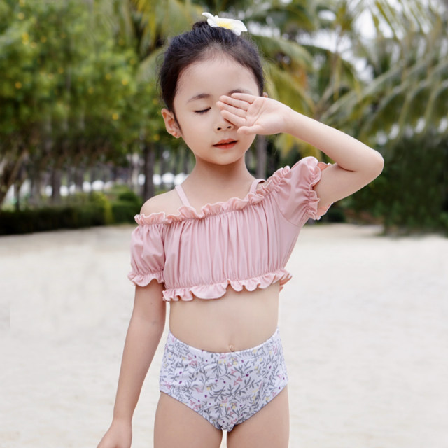 ins children's swimsuit girls Korean split baby fashionable swimsuits small and medium-sized girls bikini vacation swimsuits swimsuits
