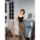 XULU original summer ice-sensing toner cotton black versatile with chest pad suspender thin shoulder strap thin vest top
