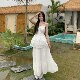 3MER Oh, the three girls are pure and horny atmosphere, lace splicing suspender dress, skirt, women's two-piece suit
