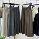 Matte pu leather skirt 2024 autumn new high waist skirt makes you look slim and versatile soft sand-washed leather pocket A-line umbrella skirt