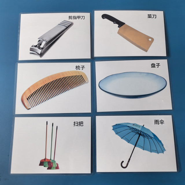 Children's cognitive cards, daily necessities nouns, early childhood education, autistic babies, language development training