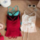 Solid color beauty straps, chest pads, camisole women's 2025 new summer pure desire inner strap hot girl outer top