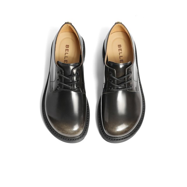 Belle women's shoes retro British wind Oxford shoes small leather shoes spring new women's shoes leather single shoes BKZ21AM4