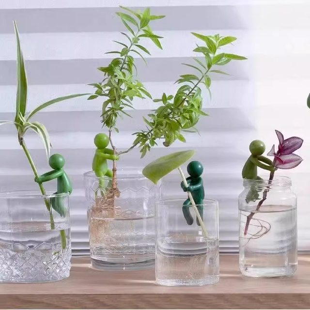 Hydroponic plant fixing artifact growth shape prevent backwards of companion to straighten the branch office desk decoration garden fixing device