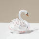 Gradient swan ornaments jewelry box with diamonds, exquisite gift for girlfriend, couple wedding desktop ring