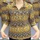 Middle-aged and elderly mothers wear spring and summer new high-end loose large size retro slimming and slimming meat-covering top