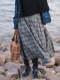 Far House Retro Literary Texic Skirt Single Right Skids Skirt Boiled Skirt Wild College Wind Four Seasons LF3082 Limited
