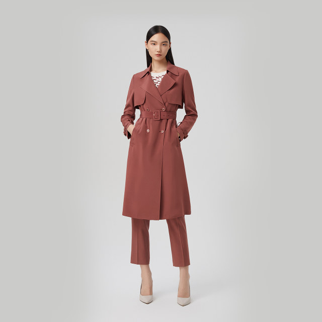 [Langzi Outlet] LANCY/Langzi spring new windbreaker for women with waist slimming design is high
