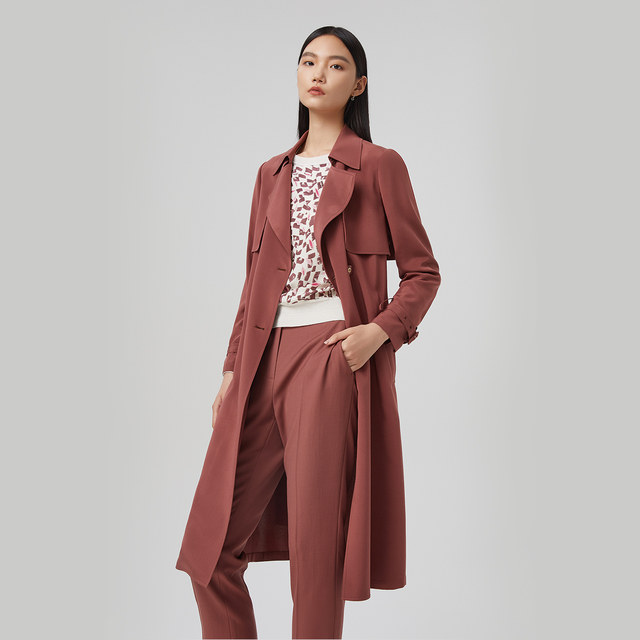 [Langzi Outlet] LANCY/Langzi spring new windbreaker for women with waist slimming design is high