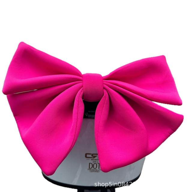 Thickened helmet bow helmet decoration quick release motorcycle motorcycle ski helmet electric car pink bow