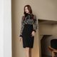 Spring and Autumn New Women's Mid -length skirt High -pocket hip skirt Korean version thin one -step skirt professional skirt short skirt large size

