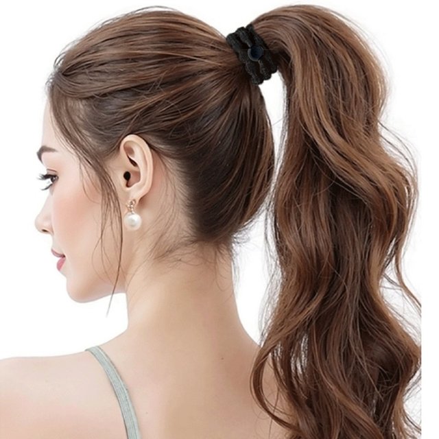 High elastic hair ring for women sports fitness high ponytail hair rope durable rubber band tie hair thick head rope not damage hair