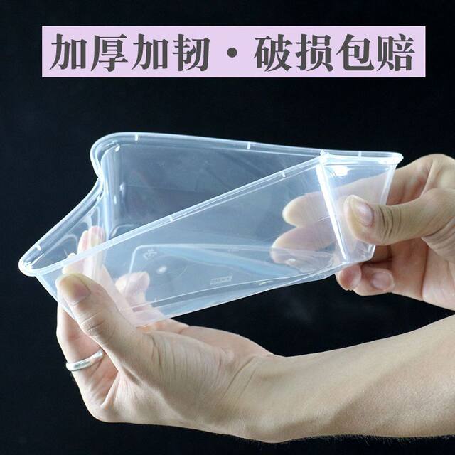 Round disposable lunch box rectangular takeaway pack box lunch box thick food -grade PP merchant with soup bowl and cover
