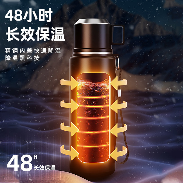 316 stainless steel thermos cup men's large capacity 2025 new cold-proof braised tea cup water cup pot genuine