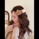 Super sweet and versatile plush hairpin pudding bear duckbill clip cute large headwear 2024 new back of the head grabber