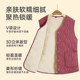 Middle-aged and elderly women's autumn and winter vests with velvet and thickened warm vests for mothers winter vests tops old lady clothes