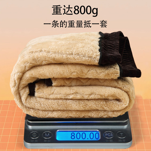 Middle-aged and elderly women's winter outer wear plus velvet mom pants thickened and warm grandma old lady winter pants straight