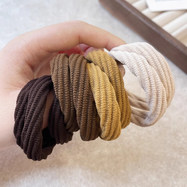 Hairband hairband rubber band, high elasticity, durable and seamless, women's hair tie, simple ponytail headdress, hair rope leather case