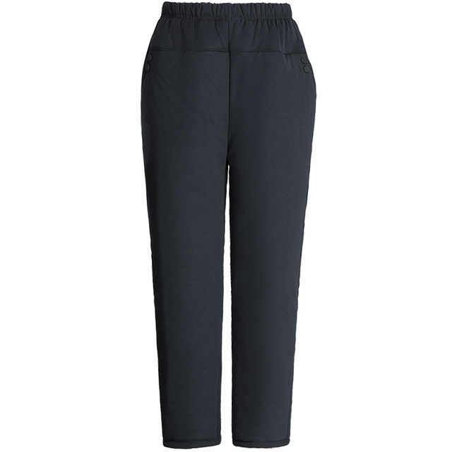 Winter warm cotton trousers for middle-aged and elderly people plus velvet and thickened sherpa trousers for mothers and girls, which are convenient for wearing grandma trousers outside.