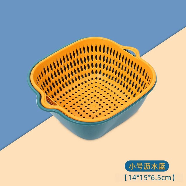 Double-layer drainage wash basin set