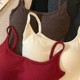 
Double-sided plush velvet with chest padding and pure lust bottoming camisole for women in autumn and winter thickened thermal underwear tops