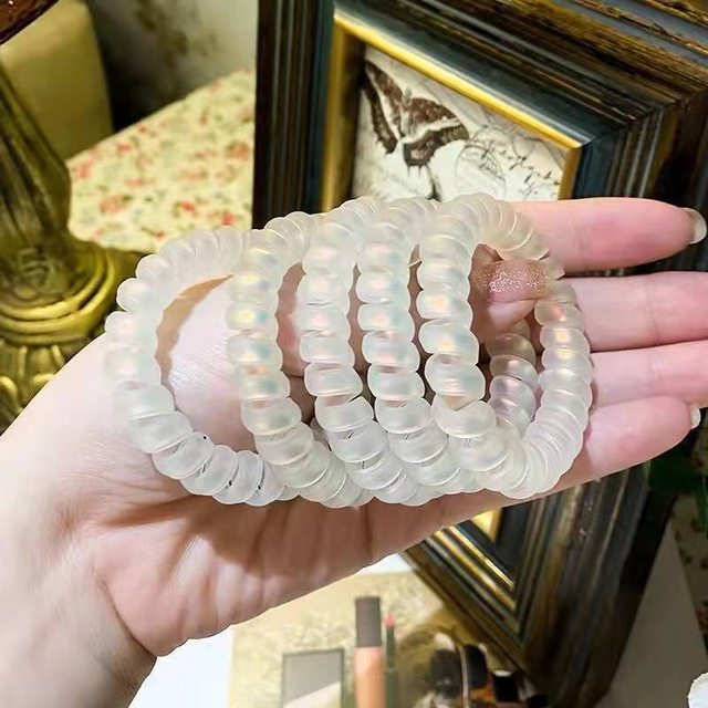 
Classic phone cord hair band, fashionable bracelet, high ponytail phone cord hair rope headwear, advanced Korean style phone cord hair