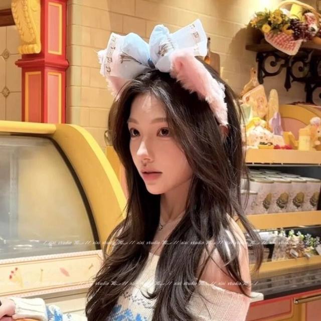 Lina Bell Bow Headband Cute Face-Showing Small Headband Hair Accessories Suitable for Disney Disney Headbands Women