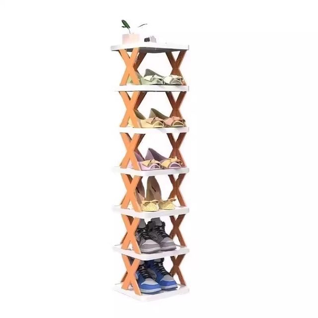 Simple shoe racks for household doors with multi-layered seams and shoes storage artifact dormitory space-saving small narrow shoe cabinet