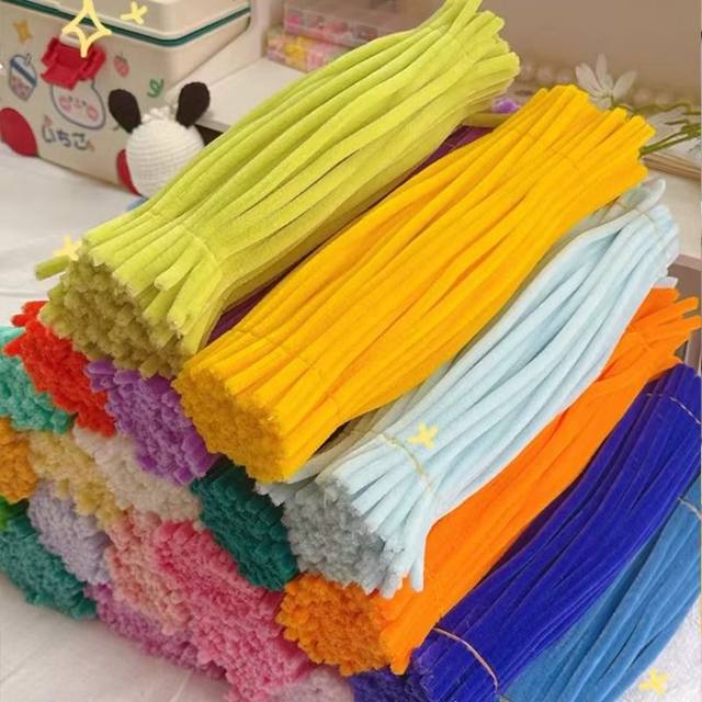 Macaron Twist Stick Bouquet Handmade Diy Kindergarten Woven Tulips Sunflower Rose Encrypted Wool Strips